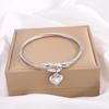 Titanium steel , horseshoe buckle love diamond , girls' advanced sense, European and American popular  does not fade