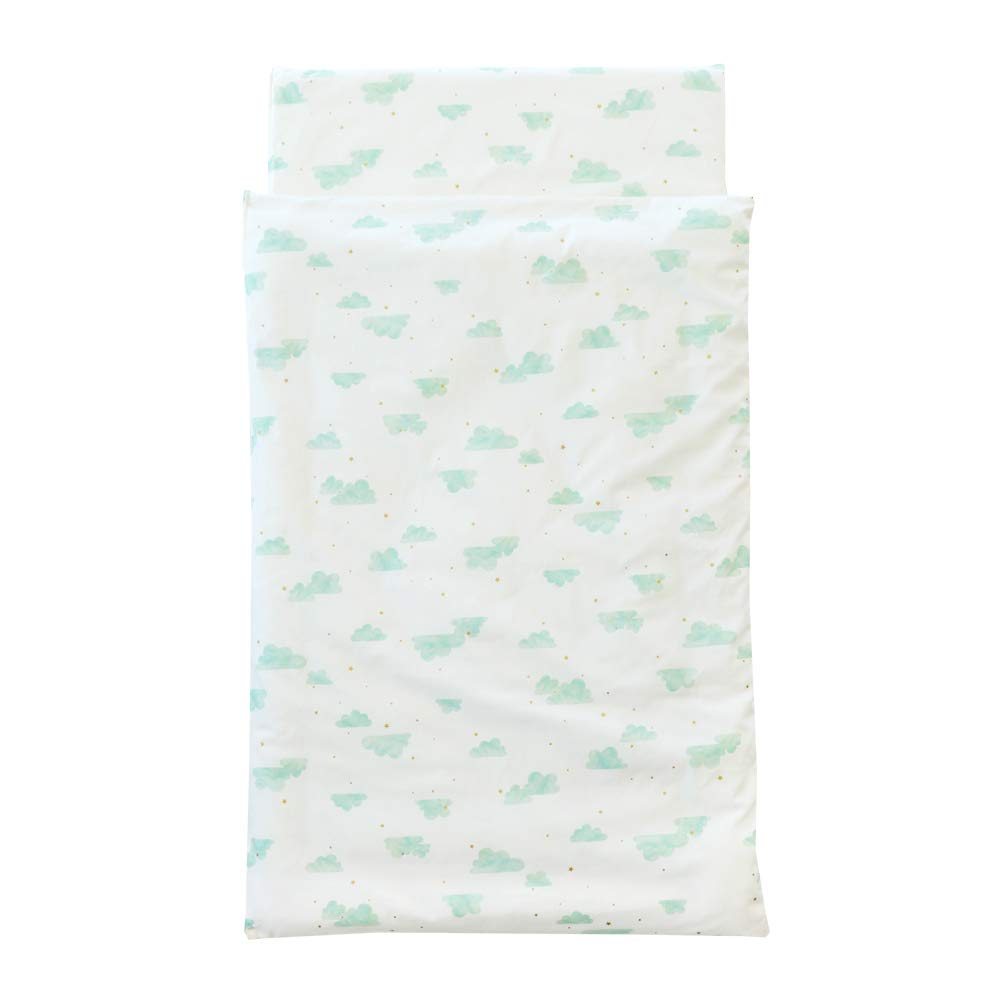 

Sandeshika полностью моющийся ворсовый футон, комплект из 5 предметов с сумкой и утюгом, пушистый, 5 предметов, разное название, (облачный узор),