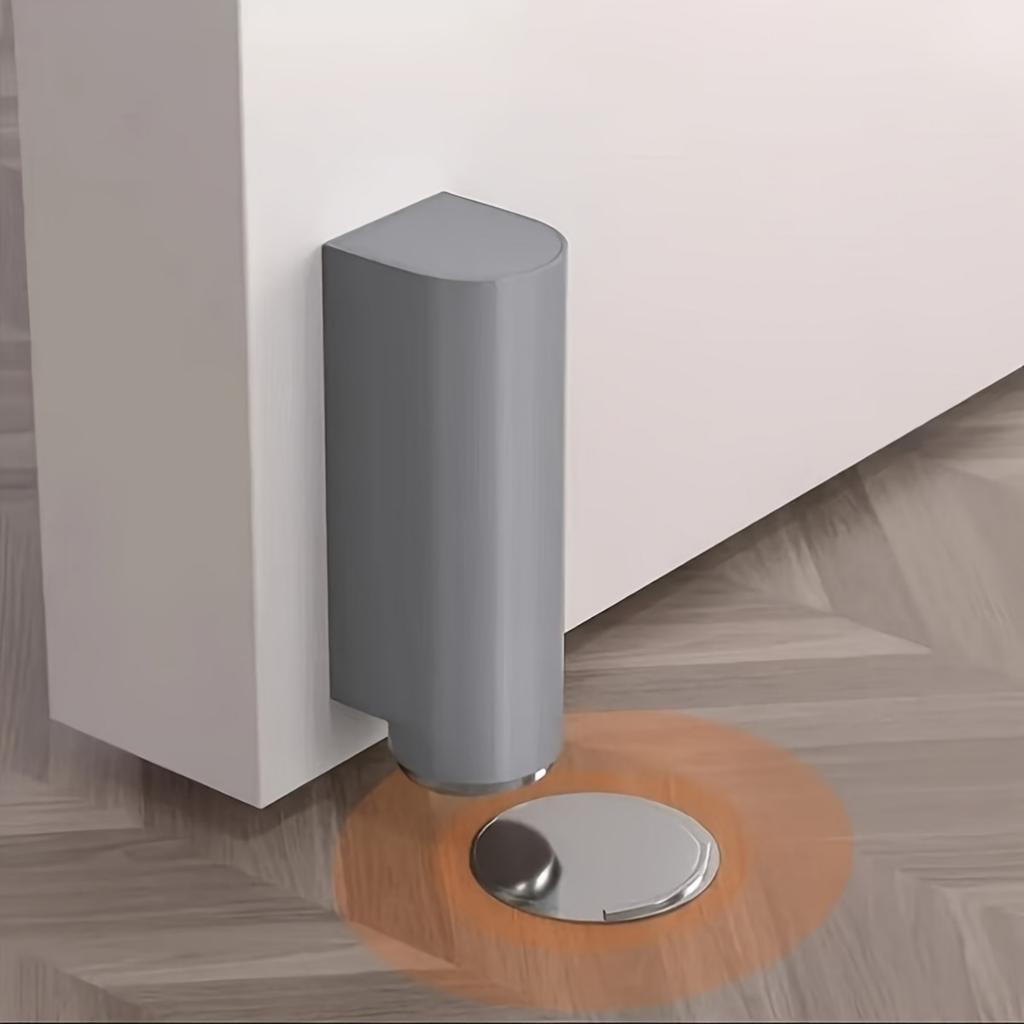 Ultratunn Magnetisk Dörrstopp - Tyst och Kollisionsfri, Borrfri Installation, Vindtålig och Justerbar Höjd