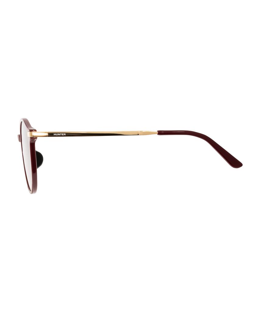Heonteoaiweeo [Unisex] Round Folding Sunglasses - Burgundy Htc34