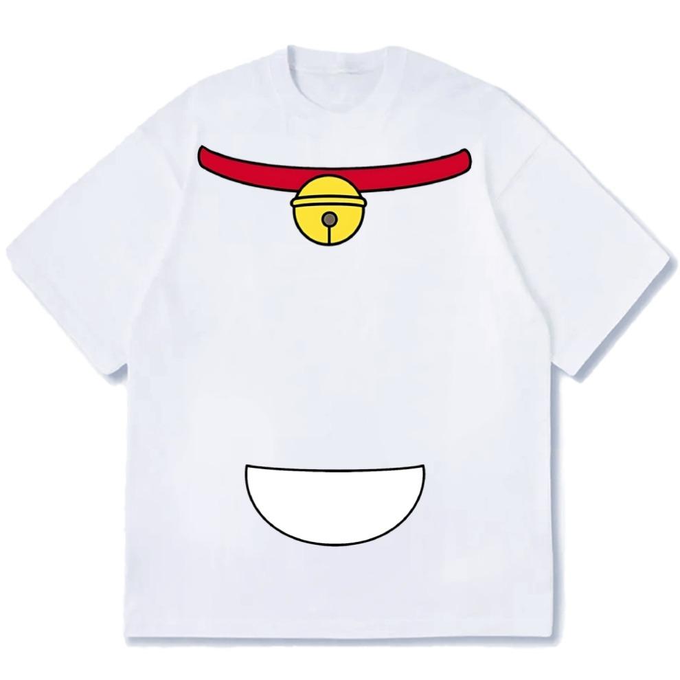 

Fashion Bells And Pockets Cotton Casual T-Shirt Korean Loose American Versatile Trend Couple Outfit Harajuku Comfortable Tees S