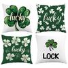 New Green Series Pillow Covers Home Bedroom Chair Decorative Cushion Covers Short Plush Printed Cushion Covers