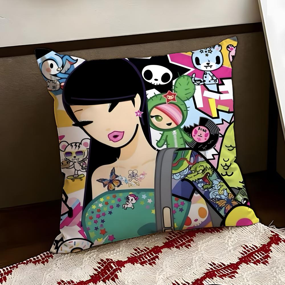 TTokidoki Cushion Cover Reversible Soft Durable Pillow Cover Home  Car MultiScene Use for Daily Comfort