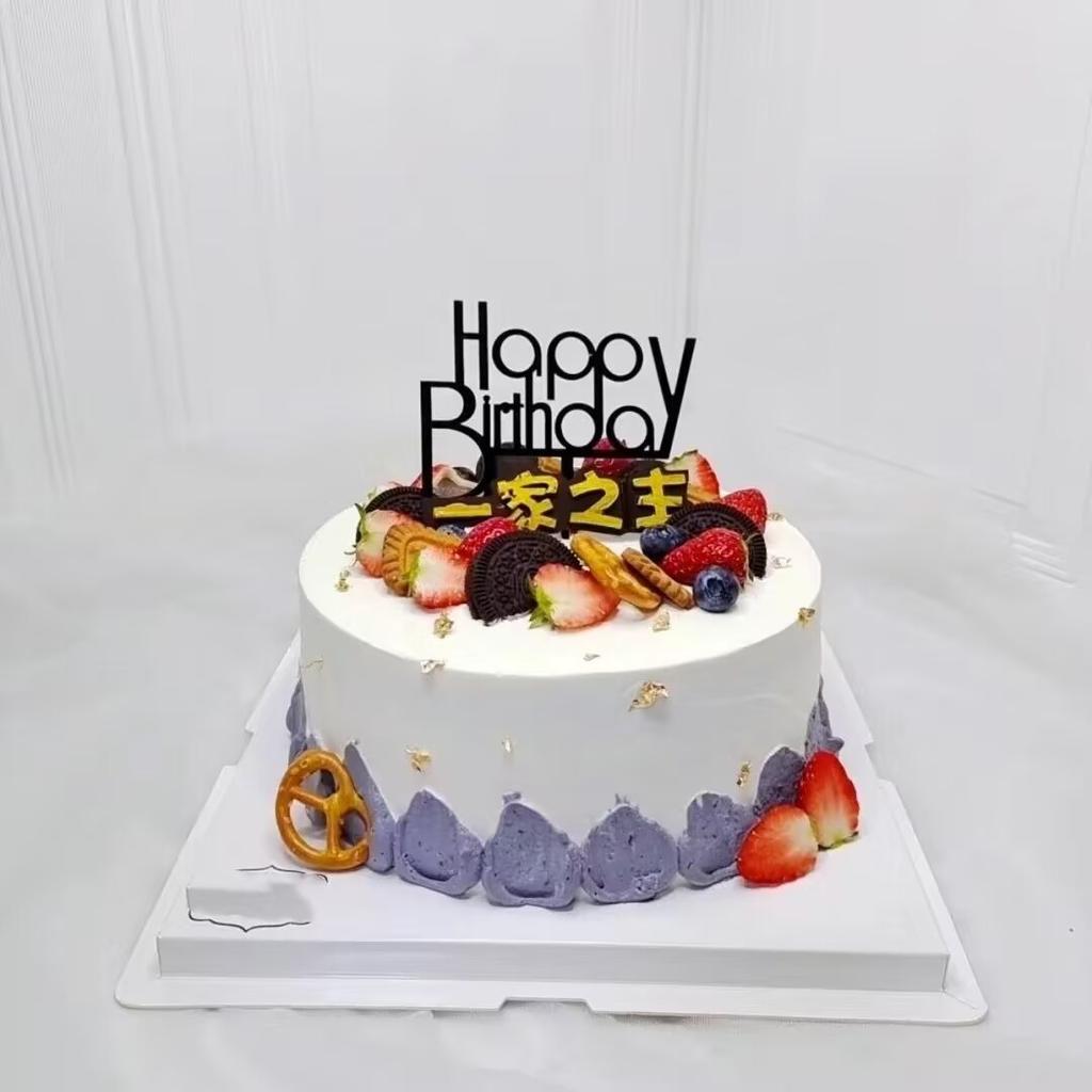 Simulated Birthday Cake Model Crafts Fake Fruit Cake Mold Decoration Shop Window Sample Display Home Ornaments Photography Props