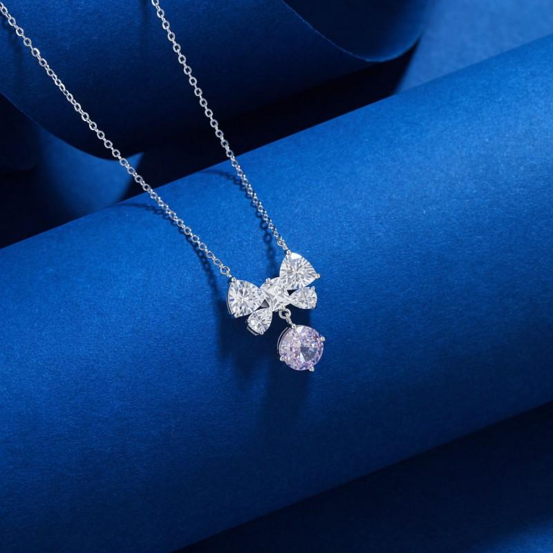 Sweet Bow Bling Zircon Necklace Choker Women Luxury Small Design