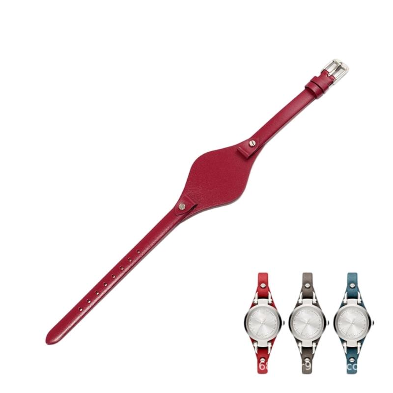 Premium Leder Dünnes Uhrenarmband Business Reise Outdoor Nutzung Kratzfest Schnellwechsel-Federstege