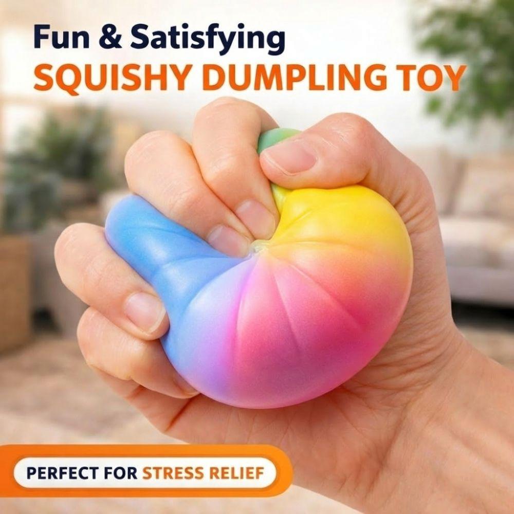 Glitter Steamed Bun Squishy Toy Soft With Steamer Squishy Toy Fidget Slow Resilience Stress Relief Sensory Ball Relaxation Tool