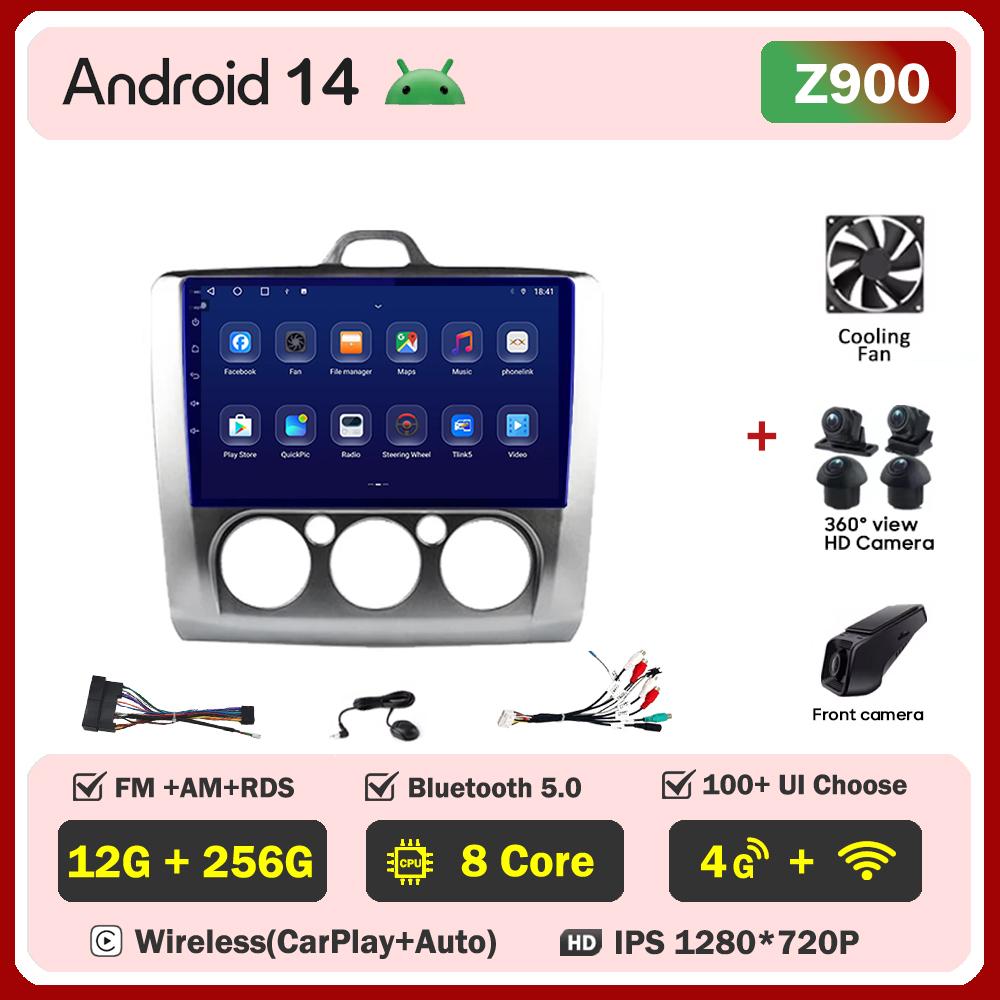 For Ford Focus 2 Mk2 2004-2011 Car Radio Player Car Carplay Screen Autoradio Mirror Link Car Intelligent Systems 8 Core RDS 4G