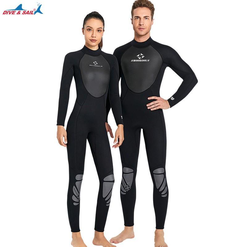 Warm Diving Suit Men's 3MM One-piece Thick Women's Outdoor Cold-proof Snorkeling Surfing Swimsuit