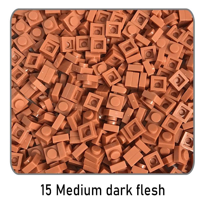 500Pcs Diy Pixel Art Building Blocks Thin Figures Bricks Compatible With 3024 1X1 Square Bricks Bulk Assemble Toys Gift For Chil