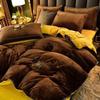 Luxury Milk Velvet Ultra-thick Warm Bedding Set for Winter Warmth Skin-friendly Duvet Cover Set King Antistatic Quilt Cover Sets