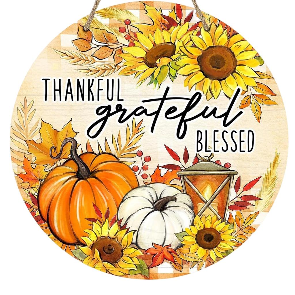 Pumpkin Wooden Welcome Door Hanging, Home Window Wall Decoration