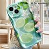Phone Case: 2D Flat Design Suitable for iPhone 18 17 16 15 14 13 Pro Film Protective Case, Couple Style, Lime Splash, Christmas and Halloween Gifts