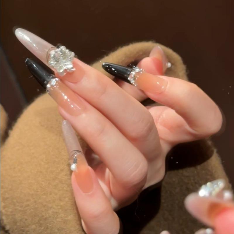 Cat's Eye Wearing Nail Pure Hand-made Nail Piece Fake Nail Wearing Nail Piece Advanced Sense Thin Dog Long