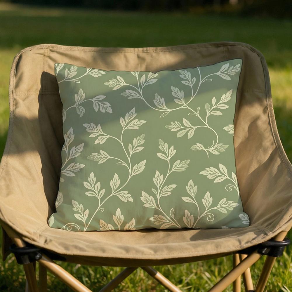 Lush Leaves Cushion Cover Soft Reversible  Durable Pillow Cover  MultiScene Use for Home  Car Daily Comfort