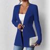 2025 European Autumn/Winter V-neck Single-button Solid Color Long-sleeved Blazer