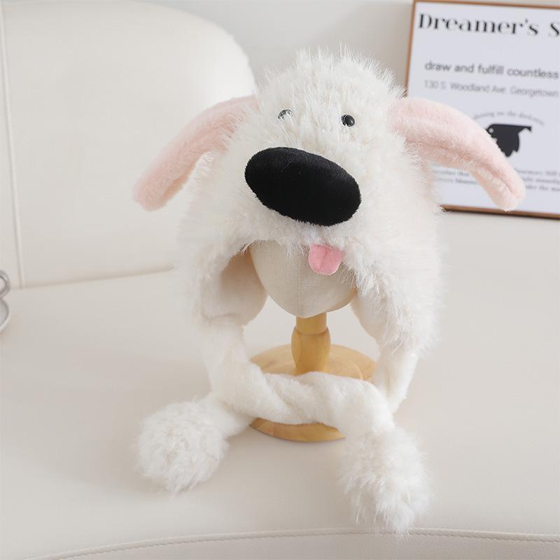

New Children s Hat Winter Plus Velvet Warm Hat Air Wrapped Outdoor Children s Cute Pudding Dog Plush Ear Protection Hat