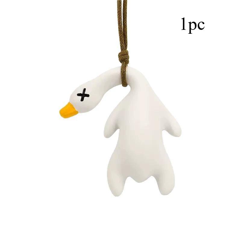

1-5pcs UV Color Changing Duck Car Accessory Pochromic Keychain Hanging Ornament Creative Party Favors Gifts for Cars Decor