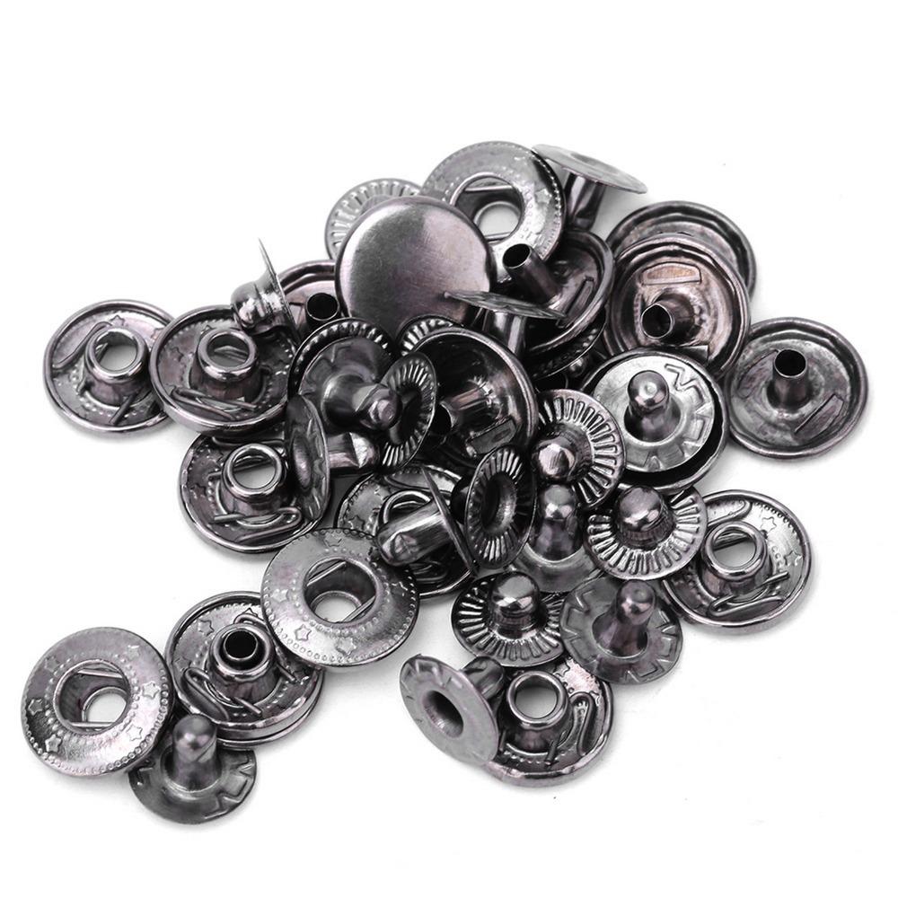 50 jeux Style Vintage 50 Jeux Boutons-Pression en Laiton Forme Ronde Décoration Tissu Boutons-Pression Attaches-Pression en Cuir Pour Vêtements