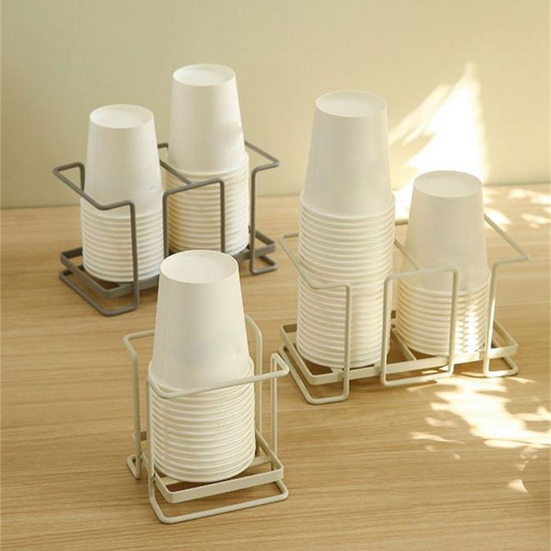 Disposable Paper Cup Holder Rack Disposable Cup Storage Shelf Office Decorations