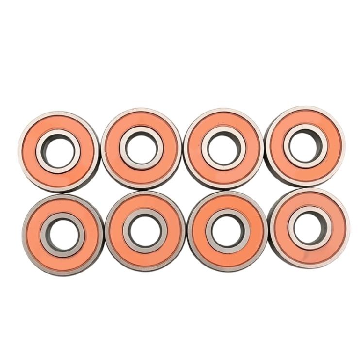 Board Care Bearing Set for Skateboards, 8 Piece 8mm Carbon Steel Wheel Bearings for Practice Day Use and Wheel Change