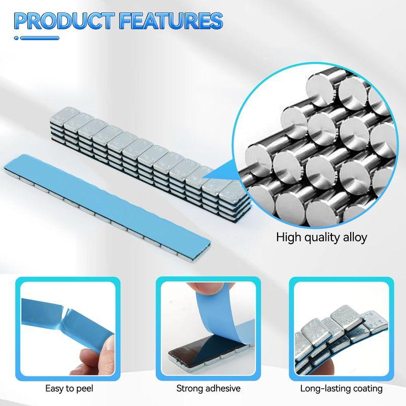 Wheel Balance Weight Tire Adhesive Iron Universal 5g Tyre Hub Block 60Pcs/lot Stick-On Tools For Car Motorcycle Bike Automobile