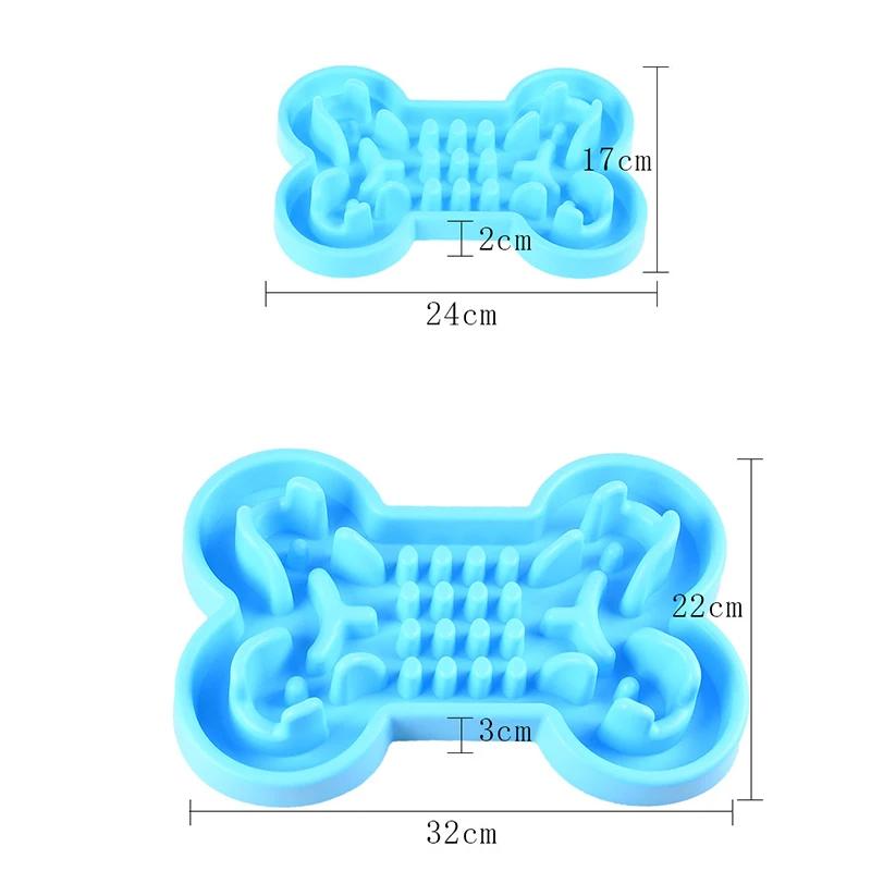 Healthy Soft rubber Pet Dog Bowl  Slow Food Feeder Anti-Slip Anti-Gulping Choke travel bowl for Cat dog Food feeding slow feeder