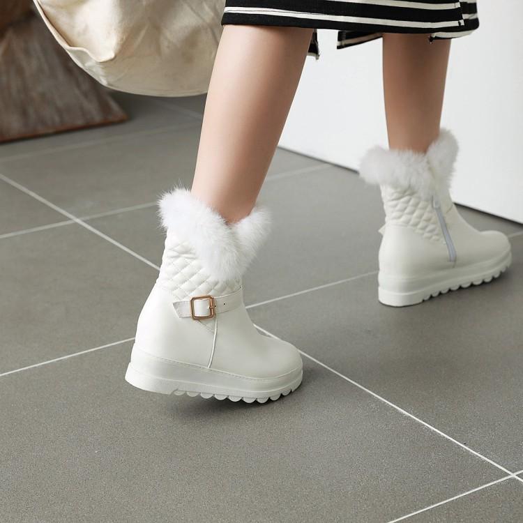 Winter Boots Korean Version Snow Boots Short Boots Low Heel Cotton Boots Warm Student Hairy Boots Women's Boots