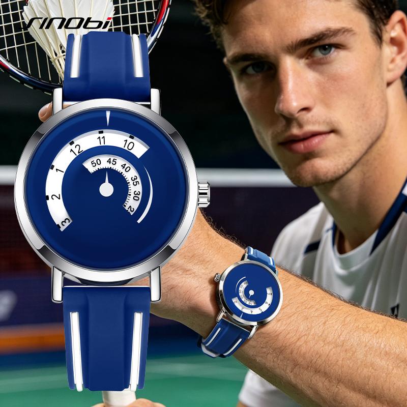 SINOBI New Creative Design Men's Quartz Watches Top Brand Mans Wristwatches Fashion Style Gifts Clock for Husband,Family,Friend