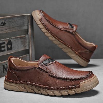New Soft Men Loafers Slip On Leather Casual Shoes For Men Moccasins Plus Size 39-48 Flats Sneakers Men Handmade Design Man Shoes