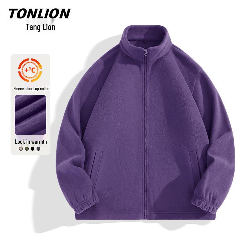 Мужская флисовая куртка TonLion со стойкой M фиолетовый