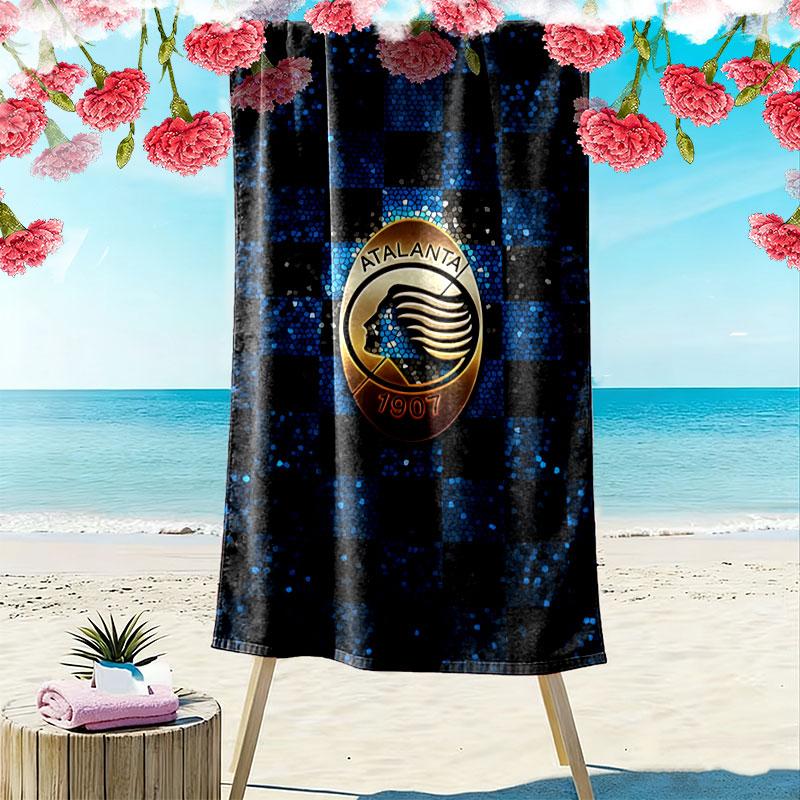 Asciugamano da Spiaggia Poster Atalanta BC, Asciugamano Grande Morbido ad Asciugatura Rapida per Spiaggia Campeggio Nuoto
