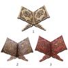 Eid Mubarak Bookshelf Wooden Islam Bible Books Storage Display Rack Retro Stand