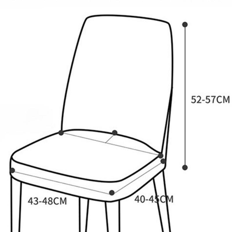 Curved Chair Cover High Elasticity Integrated Backrest Full Coverage Chair Cover Non-Slip Wear-Resistant Dining Chair Protector
