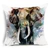Home Decor Pillowcase Sofa  Polyester Elephant Print Cushion Cover Indian Style Animal
