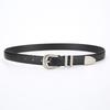 Women's Genuine Leather Decorative Black Belt – Versatile High-End Design for Jeans