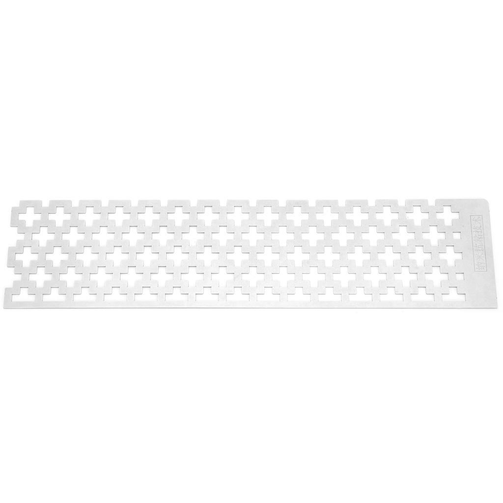 5D Diamantová malba Síťové pravítko s prázdnými mřížkami Nerezový čtverec DIY Malířské potřeby 285 otvorů