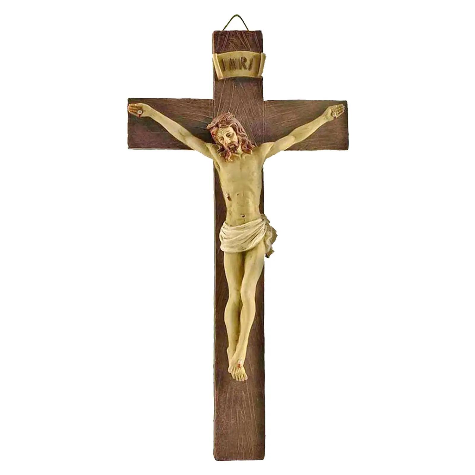 

Easter Cross Resin Figurine Home Office Desktop Decoration Religious Holiday Ornament Gift Tabletop Art Sculpture For Christian