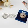 Rhinestone Style Brooch Pin Crown Design Breastpin Vintage Wedding Gift KTJ