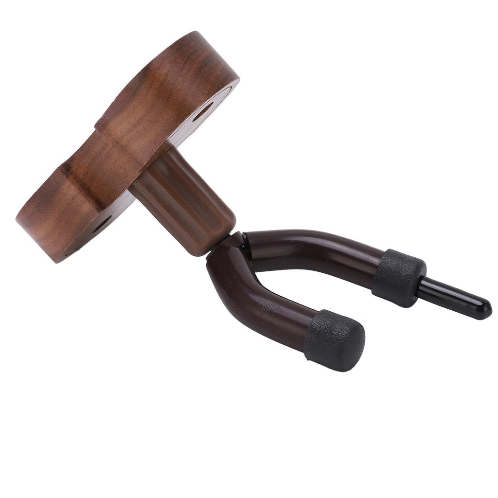 Violin Shaped Wall Mount Black Walnut Wood Colour Violins Hook Holder with Bow Hooks