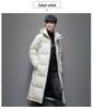 Men's Winter Hooded Down Jacket - Thick, Warm, Fashionable, Long Style for Couples