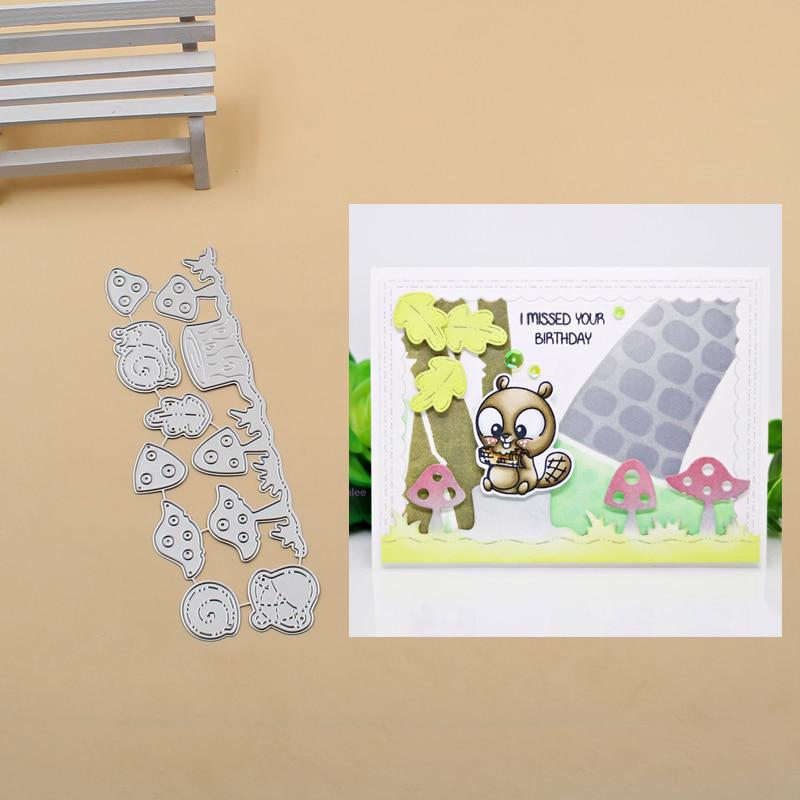 Snail Mushroom Metal Cutting Dies Stencils Scrapbook Photo Album Paper Card Decorative Embossing