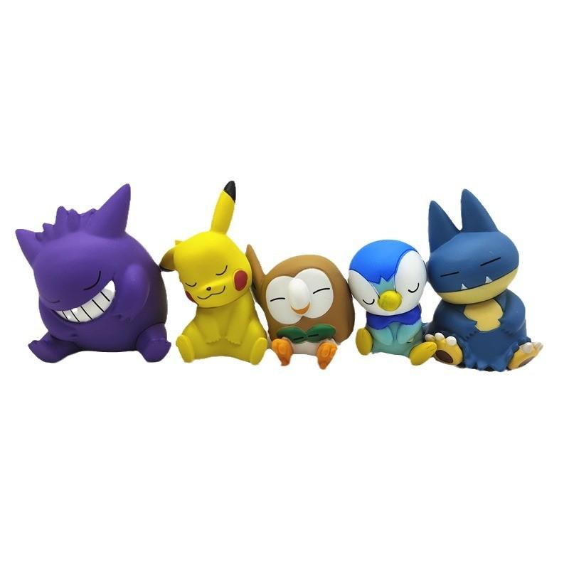 Highquality Pvc Mini Figures Sleepy Pikachu And Snorlax Toys