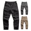 Herren Cargohose Loose Einfarbig Vintage Style High Street Style Weites Bein Gerades Bein Multi Taschen Streetwear Outdoor Reisehose