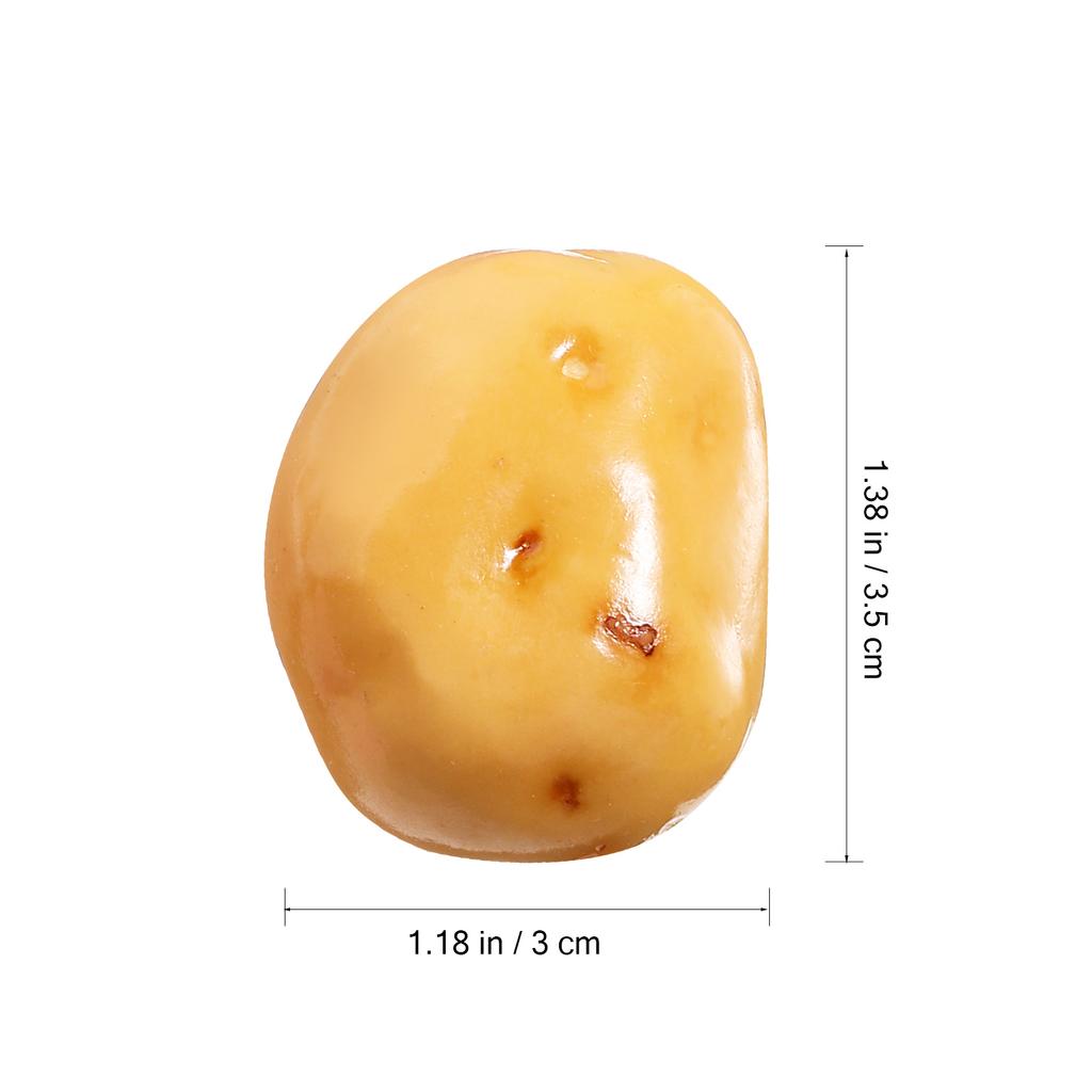 20pcs Artificial Potatoes Simulation Vegetables - Realistic Fake Potato Food Toy, Home Kitchen Decoration & Photography Prop