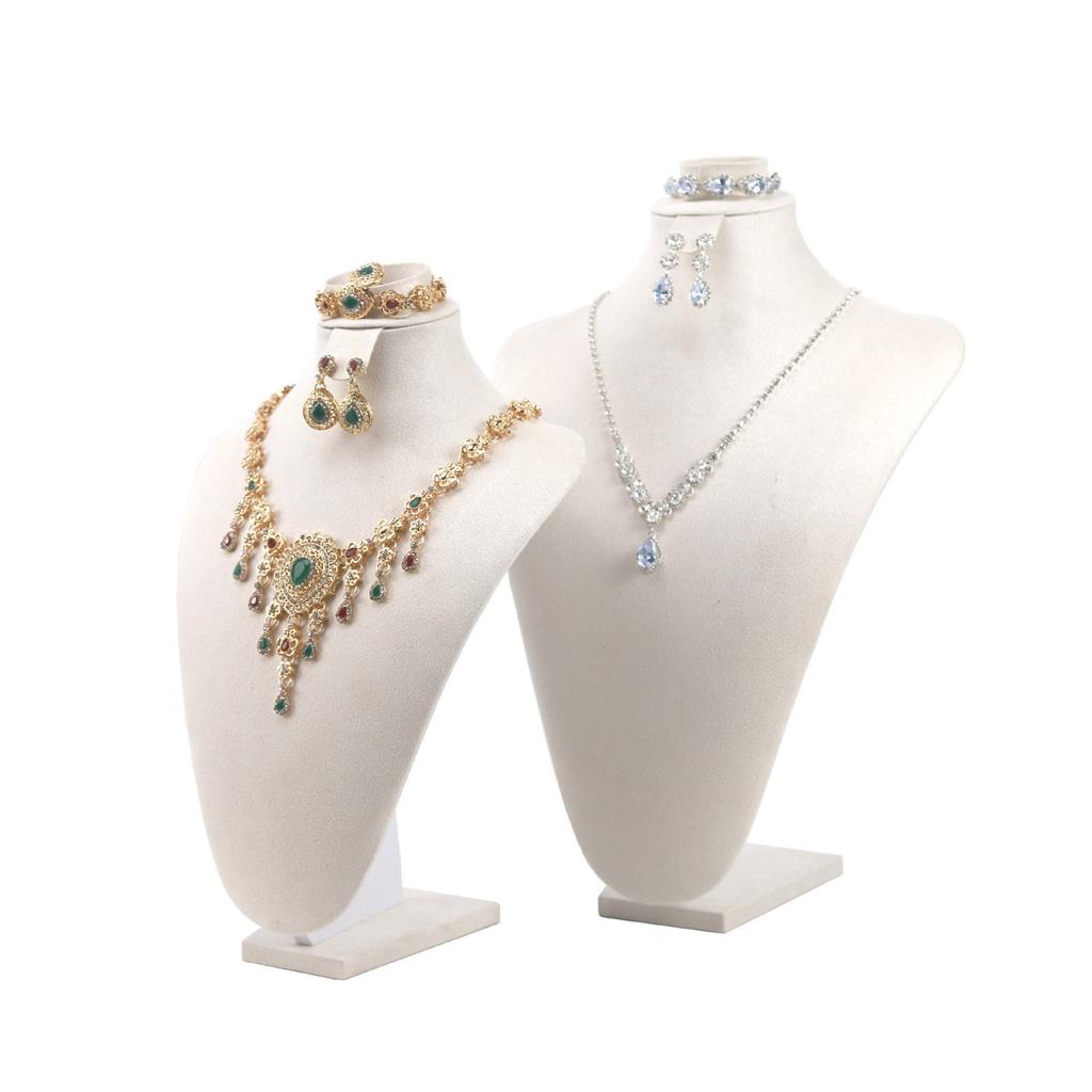 Portable Lint Jewelry Storage Bust for Necklaces Stylish Display Stand with Elegant Color Accessory for Storefronts