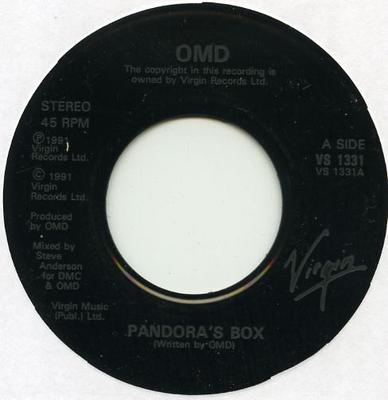 7inch Record ORCHESTRAL MANOEUVRES IN THE DARK  Pandoras Box VS1331 VIRGIN 1991 UK Dance  Electronica Used