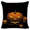 Halloween Pillow Pumpkin Little Witch Horror Cushion Linen Cushion Cover Holiday Party Pillow Cover Bed Backrest