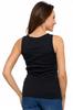 Women's Cotton Tank-Top T-shirt with Straps Classic MORAJ S black