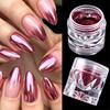 Xiaomi 1 Jar Chrome Rose Gold Nail Powder Metallic Mirror Effect Pigment Dust Glitter Powder For DIY Salon Manicure Nail Art Decoration